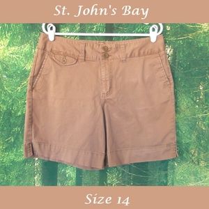 St. John's Bay Brown Shorts Size 14